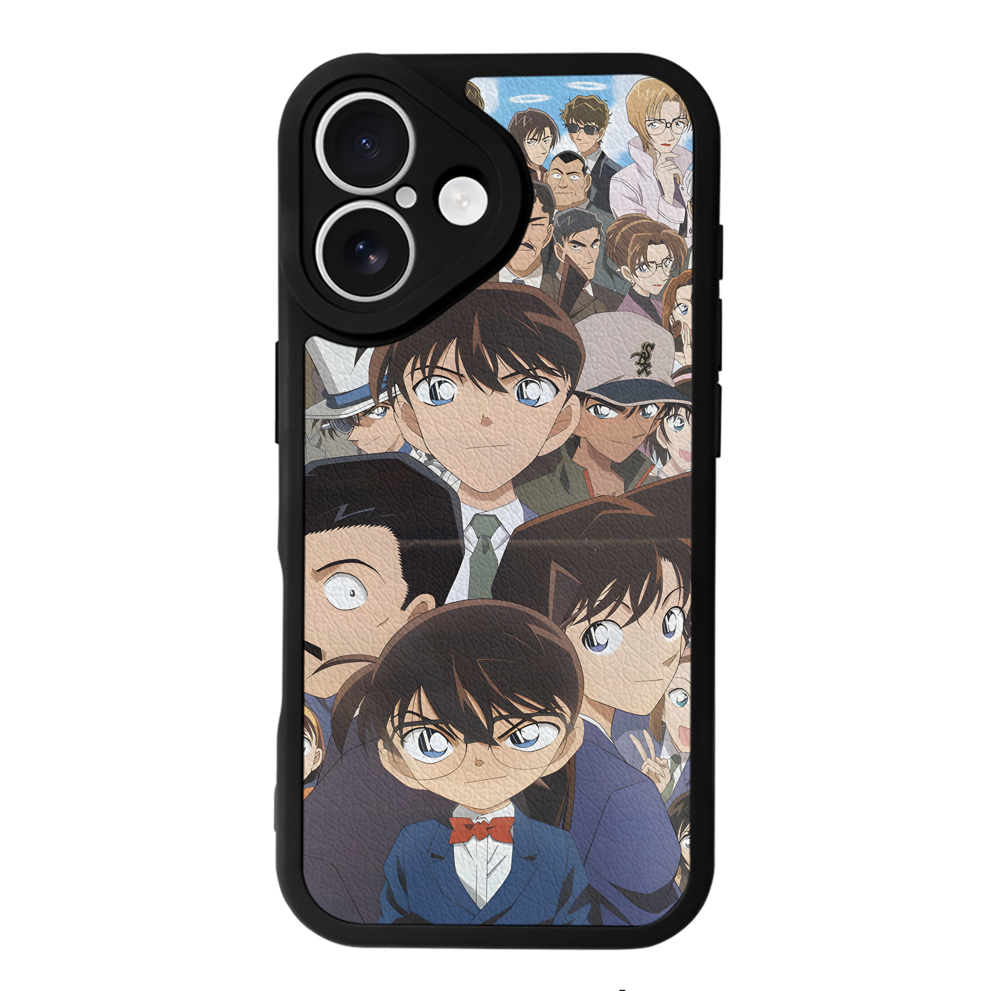 （画像用） 名探偵コナン Detective Conan 【iPhone 16シリーズ対応】シリコンスマホケース（レザー調） 材質：シリコン